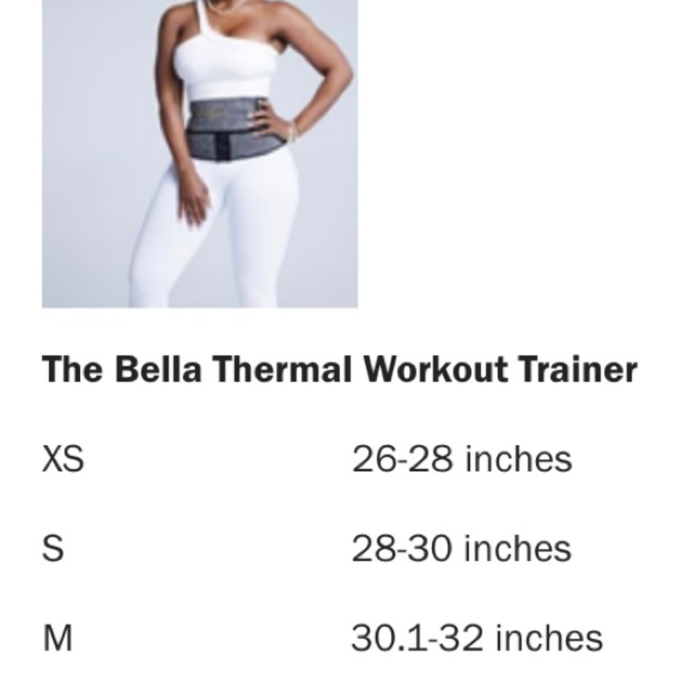 LuBella Fitness Bella Thermal Workout Waist Trainer in Gray Size Medium. - Picture 3 of 8